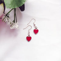 Classic Red Hearts Earrings, Playing Cards inspired Queen of Hearts | by lovedbynlanla